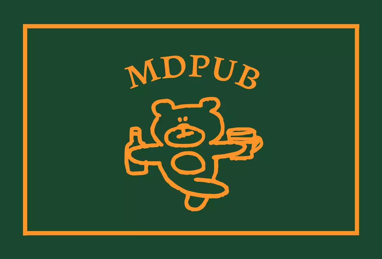 オレンジ シンプル キャラクター ロゴ