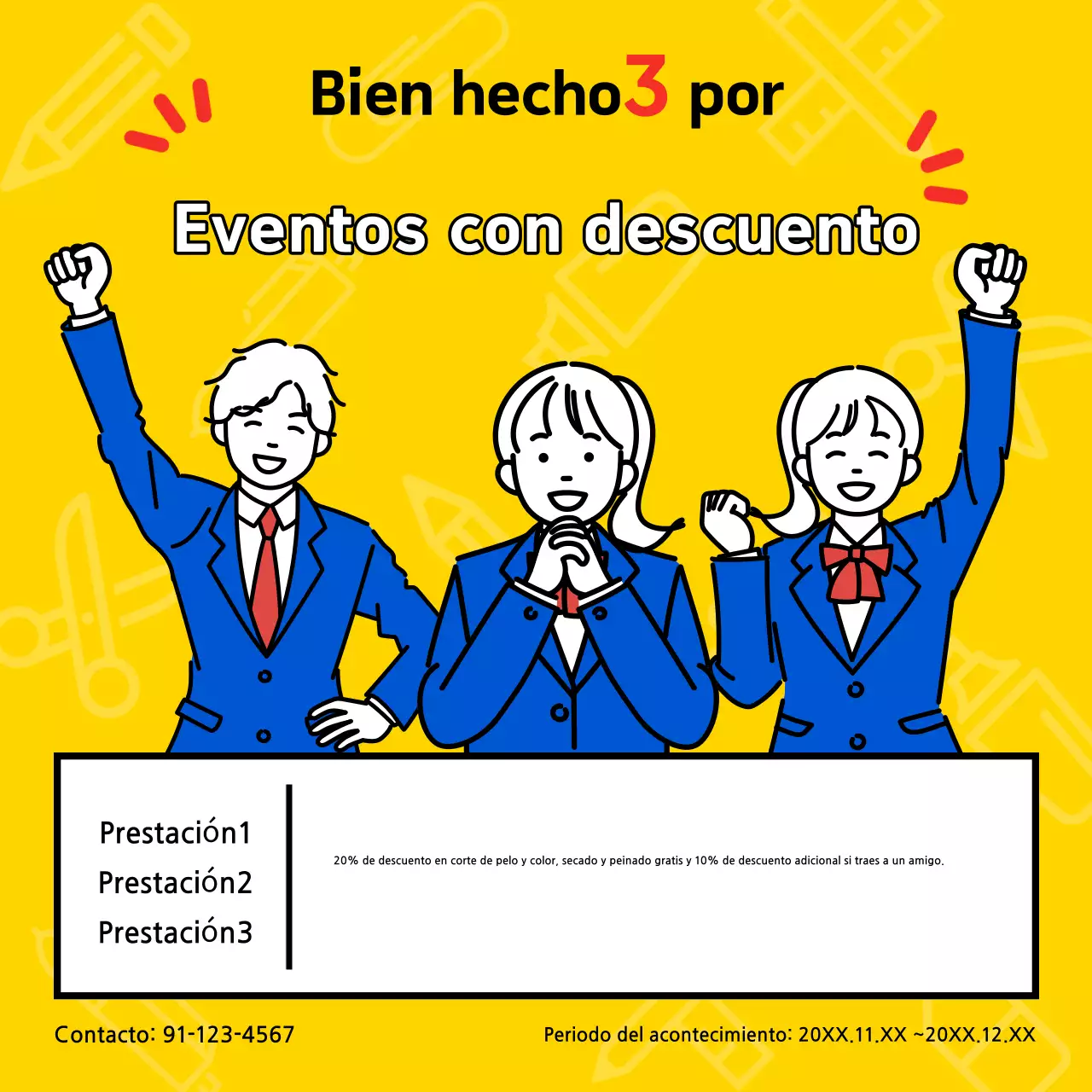 Promocione su evento Yellow Pop