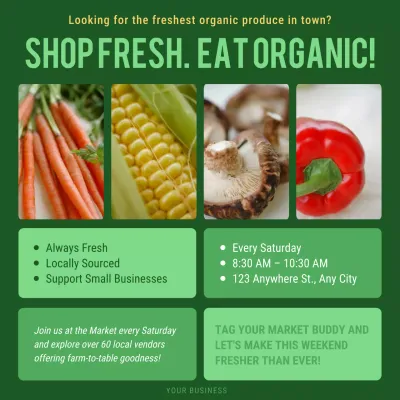 Green Clean Organic Market Promotion Instagram Post