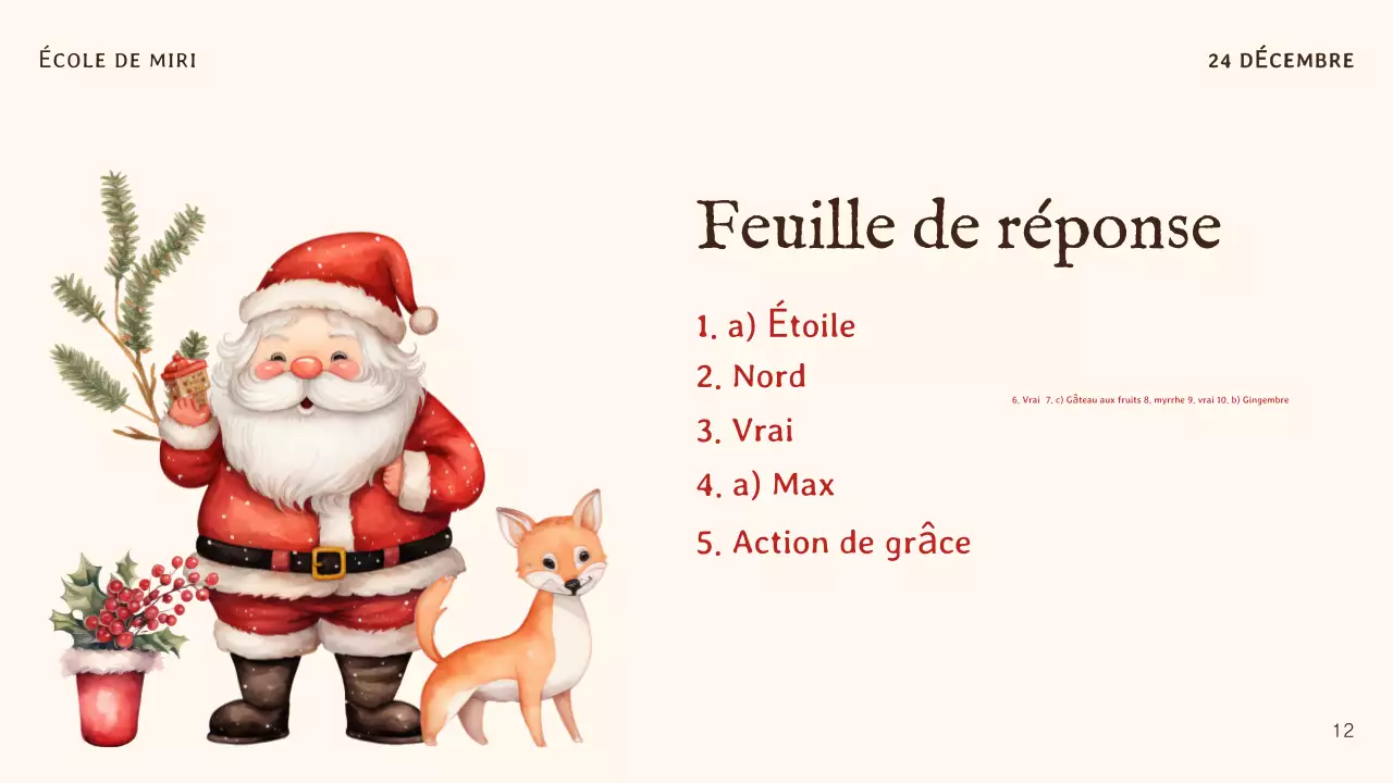 invitation traditionnelle de Noël beige