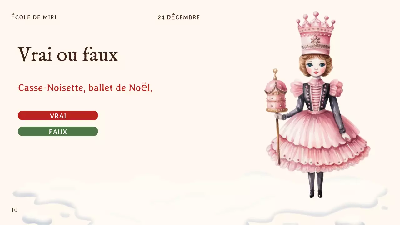 invitation traditionnelle de Noël beige