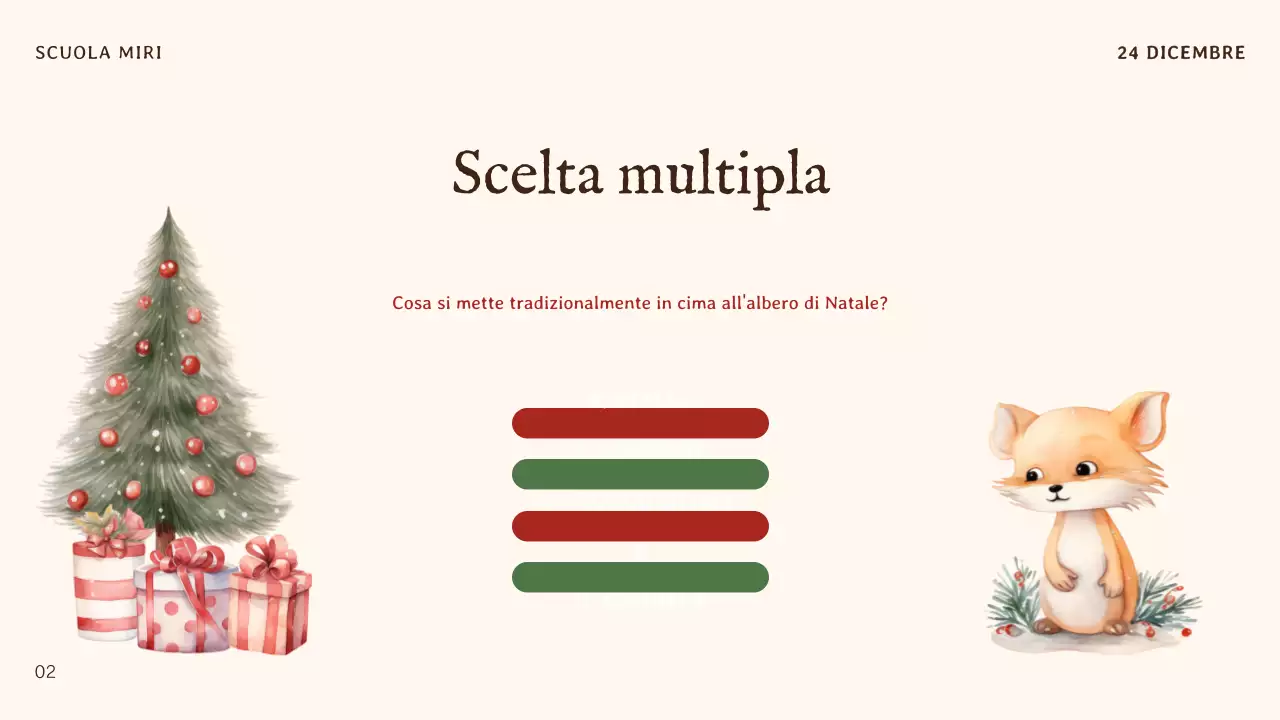 invito natalizio tradizionale beige