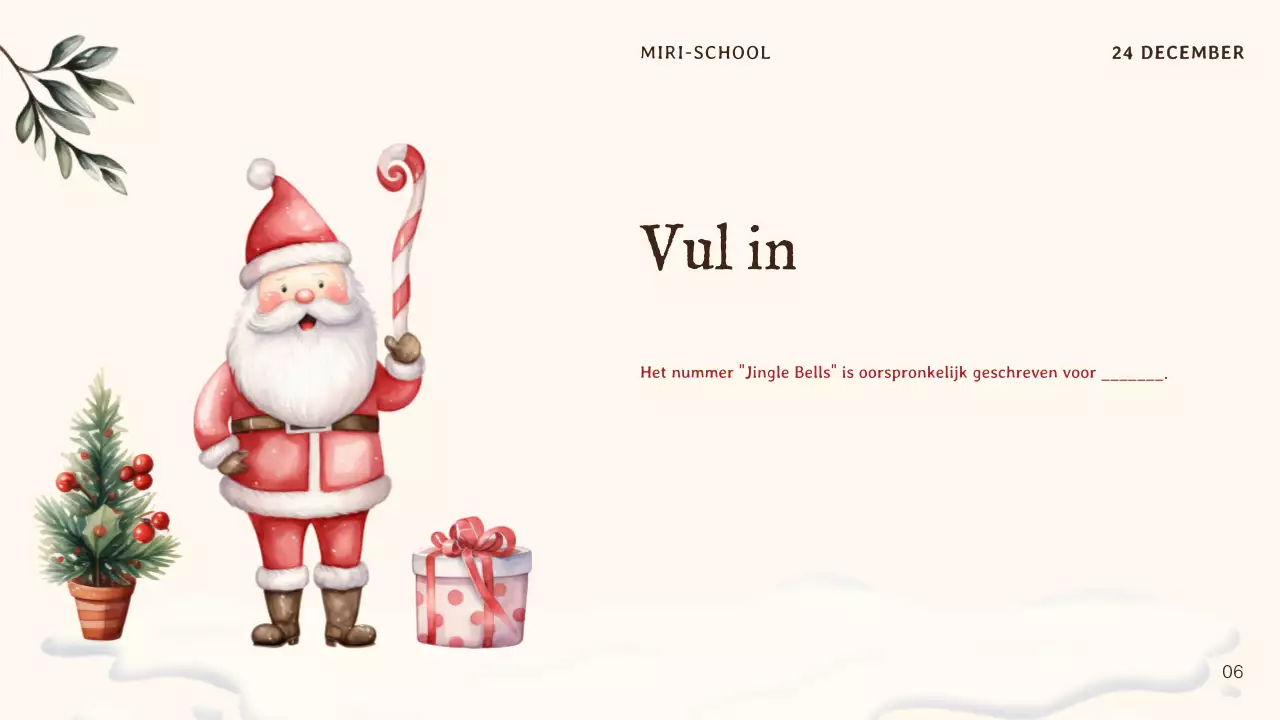 beige traditionele kerstuitnodiging