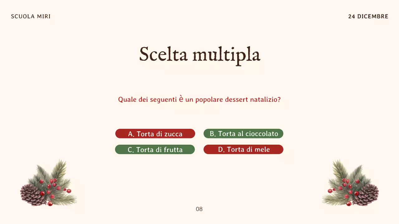 invito natalizio tradizionale beige