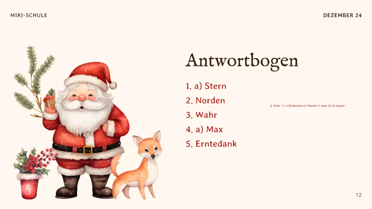 beige traditionelle Weihnachtseinladung