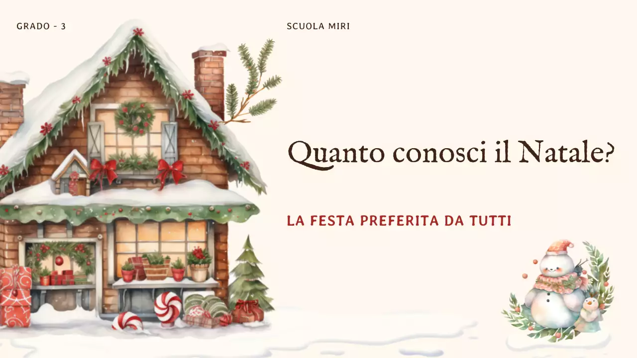 invito natalizio tradizionale beige