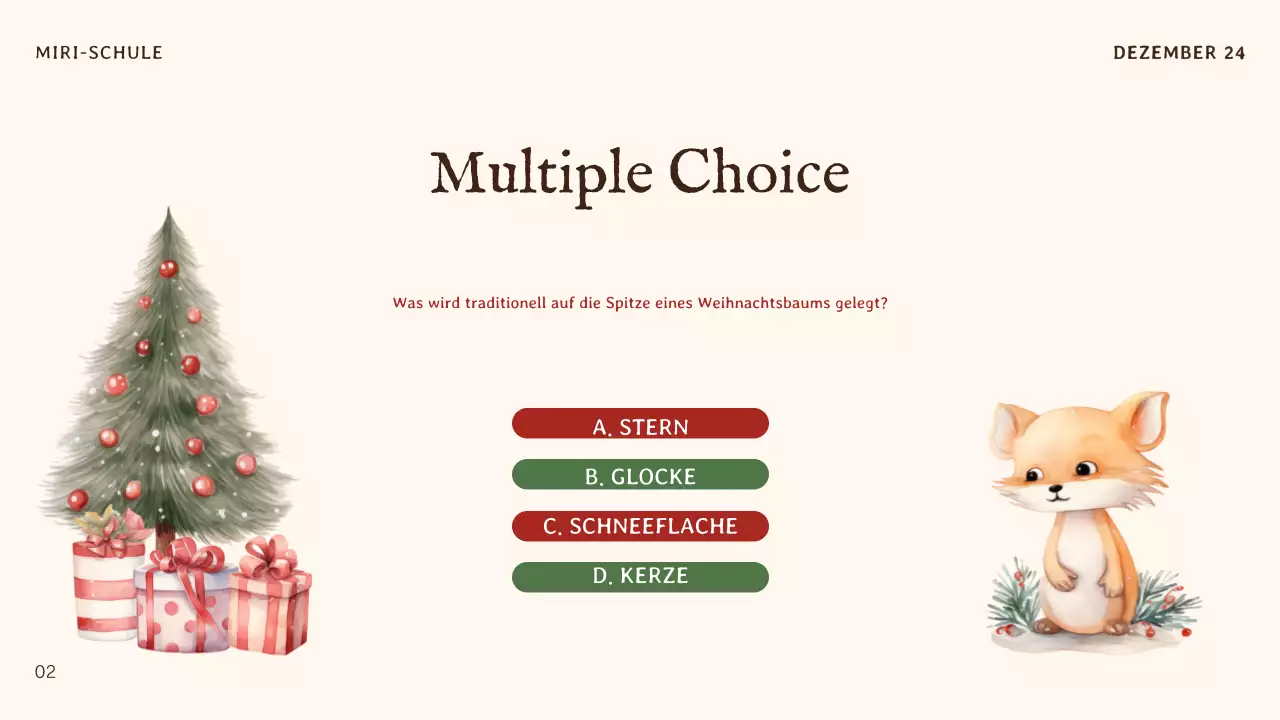 beige traditionelle Weihnachtseinladung