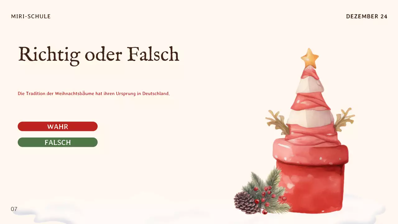 beige traditionelle Weihnachtseinladung