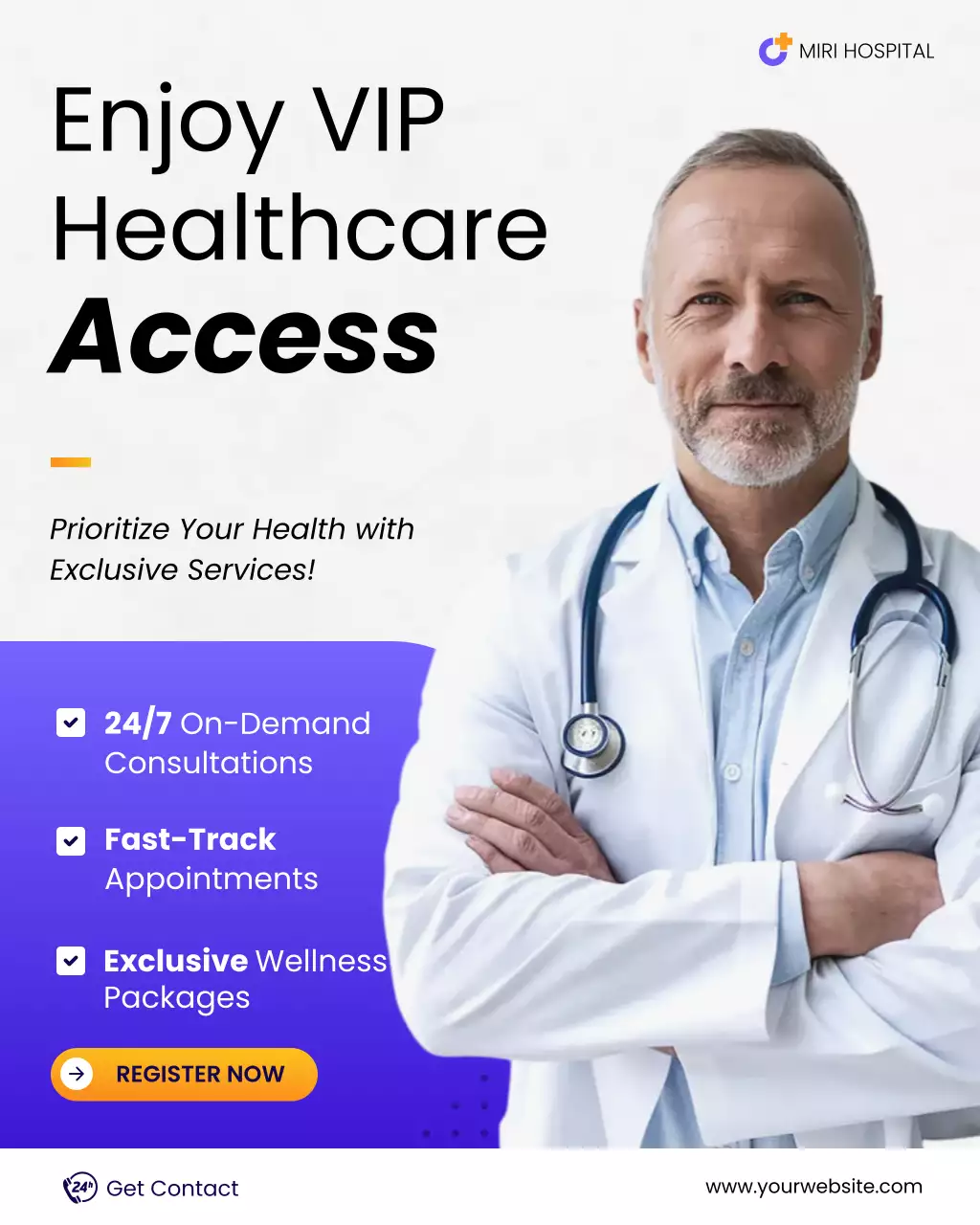 White Modern Healthcare Promotion Instagram Post