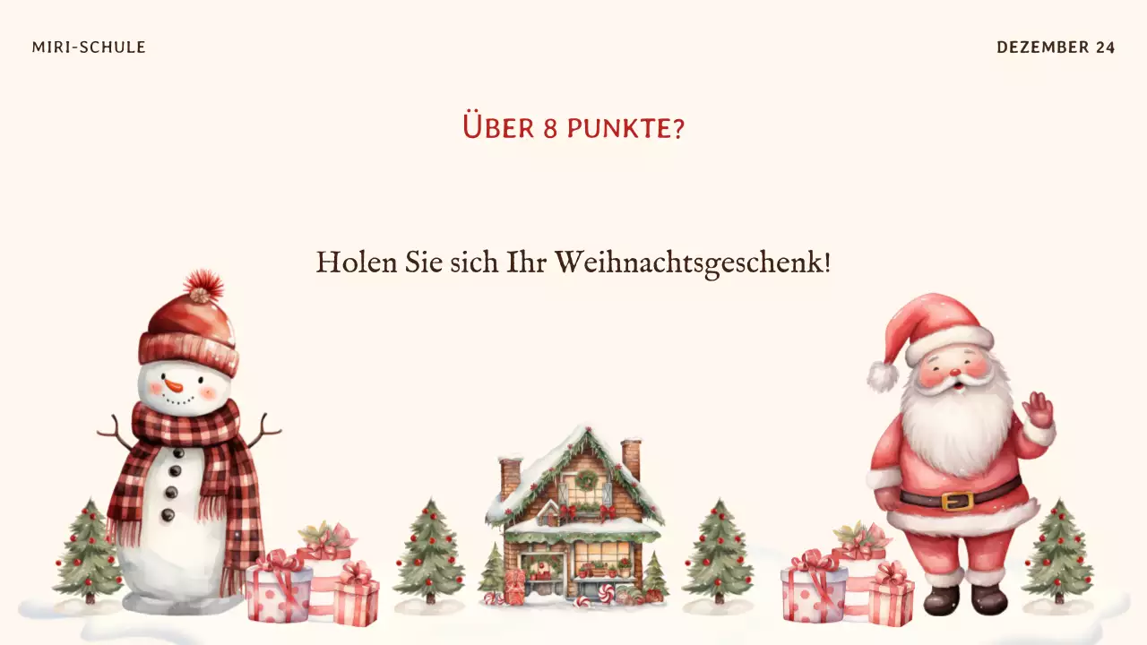 beige traditionelle Weihnachtseinladung