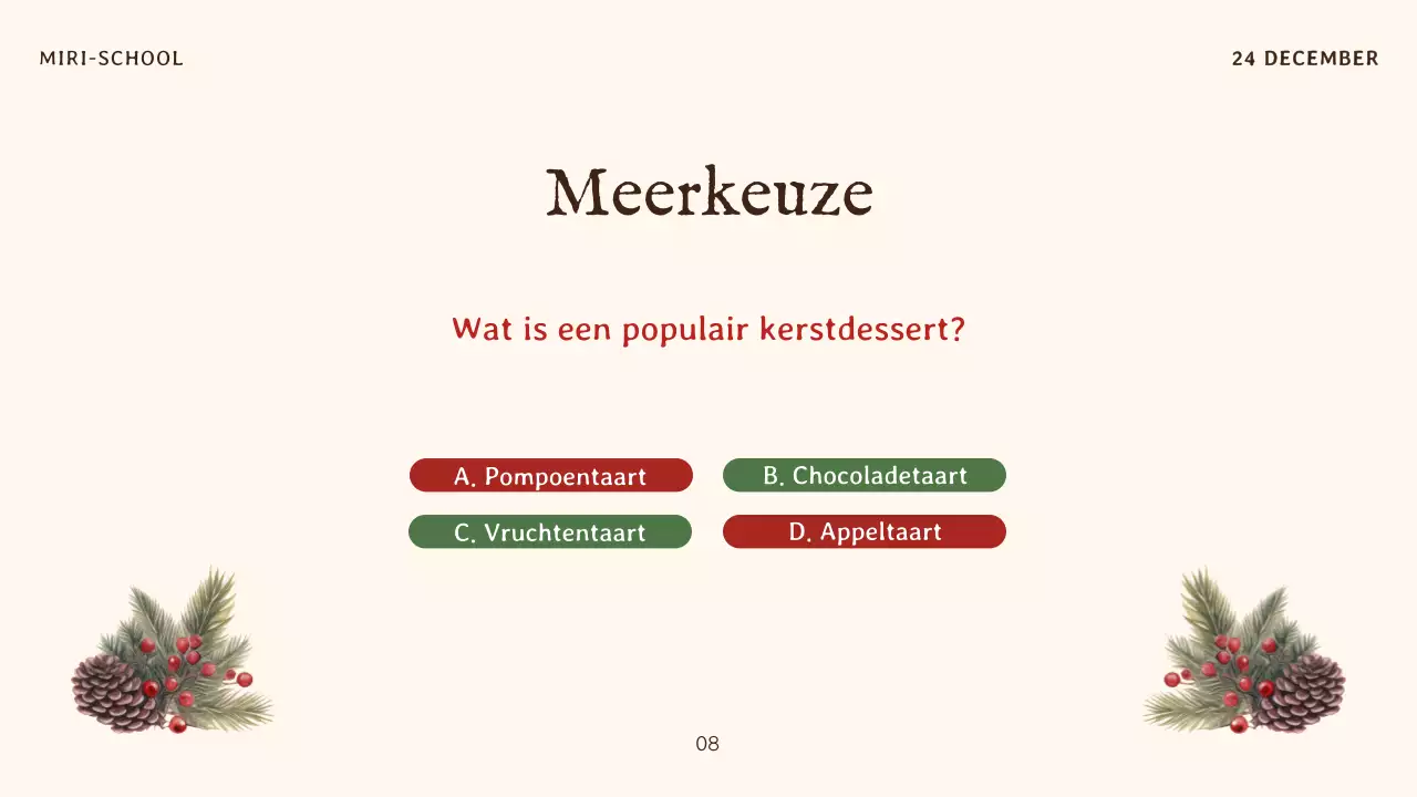 beige traditionele kerstuitnodiging