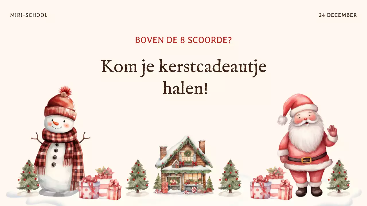 beige traditionele kerstuitnodiging