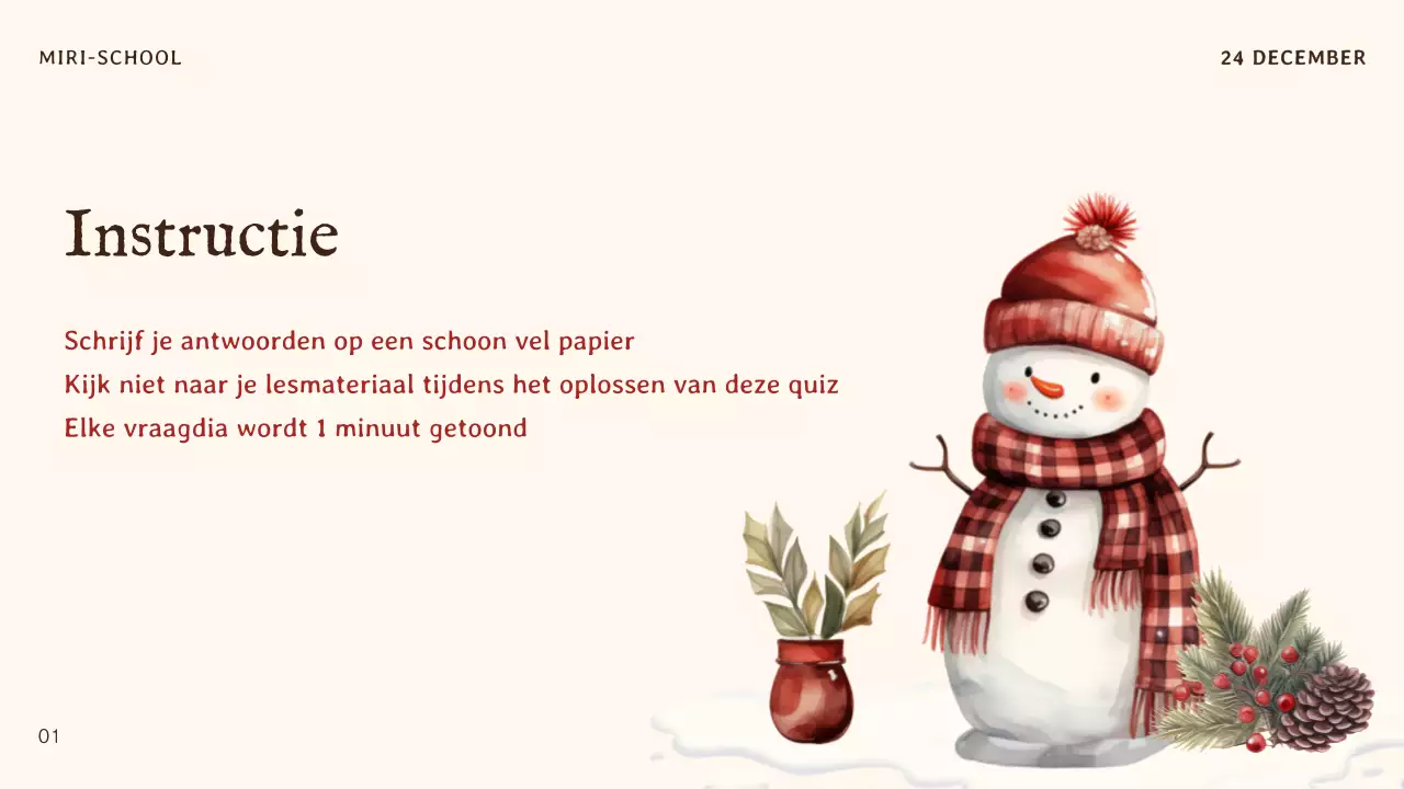 beige traditionele kerstuitnodiging