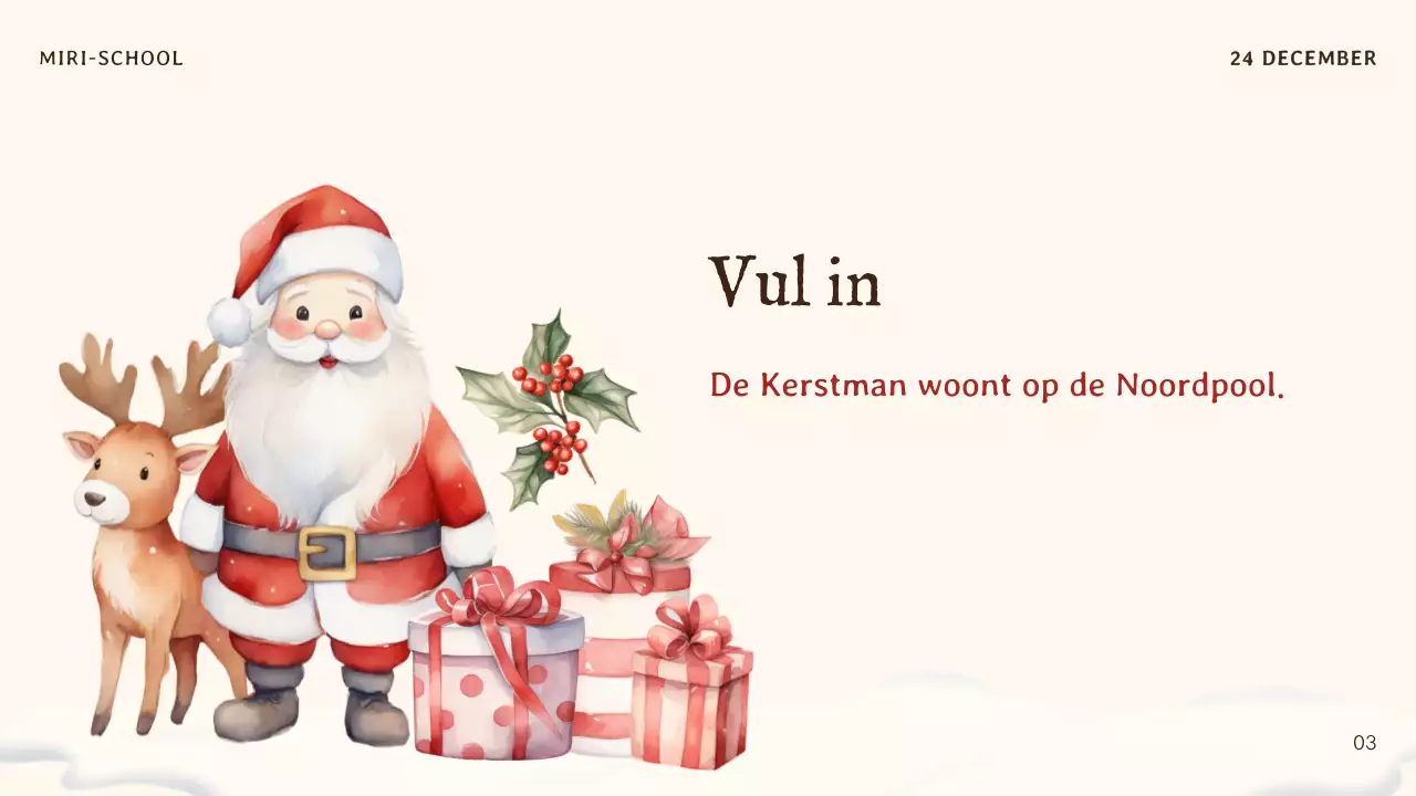 beige traditionele kerstuitnodiging