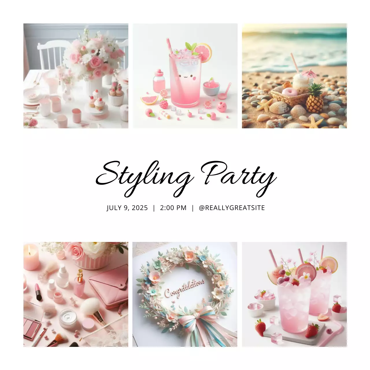 핑크 아기자기한 갤러리 뷰