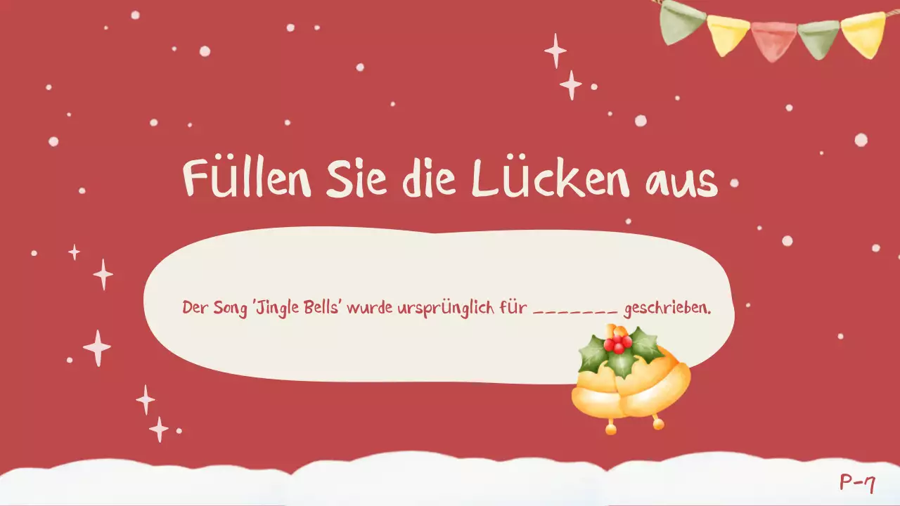 Rote festliche Weihnachtsquiz-Einladung