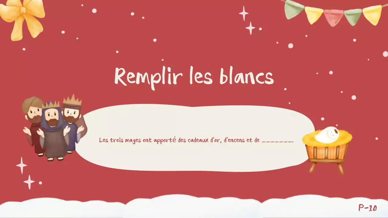 Invitation à un quiz de Noël festif rouge