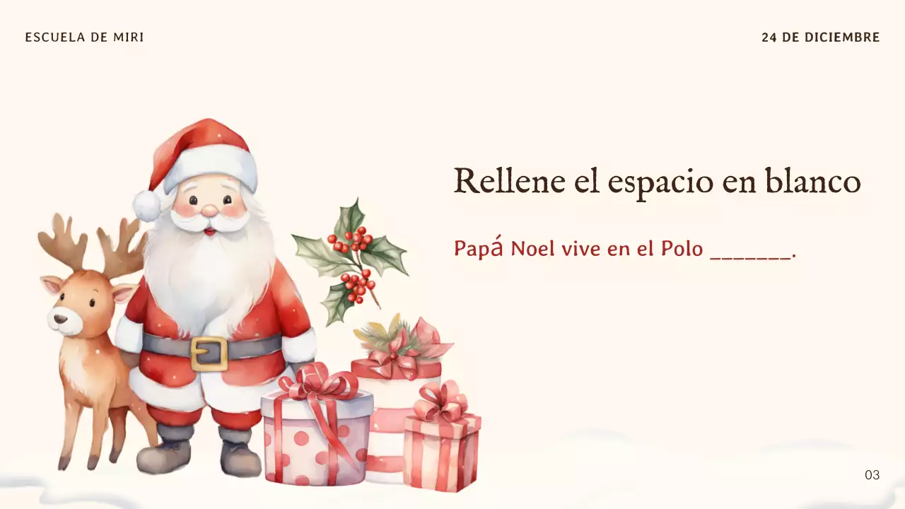 beige invitación tradicional de Navidad