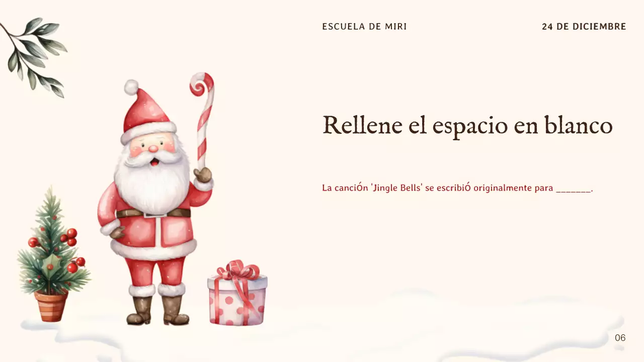 beige invitación tradicional de Navidad