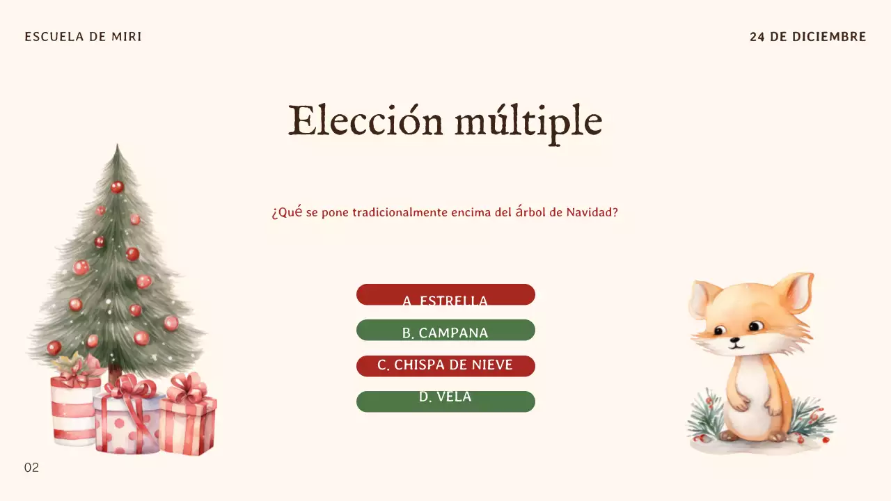 beige invitación tradicional de Navidad