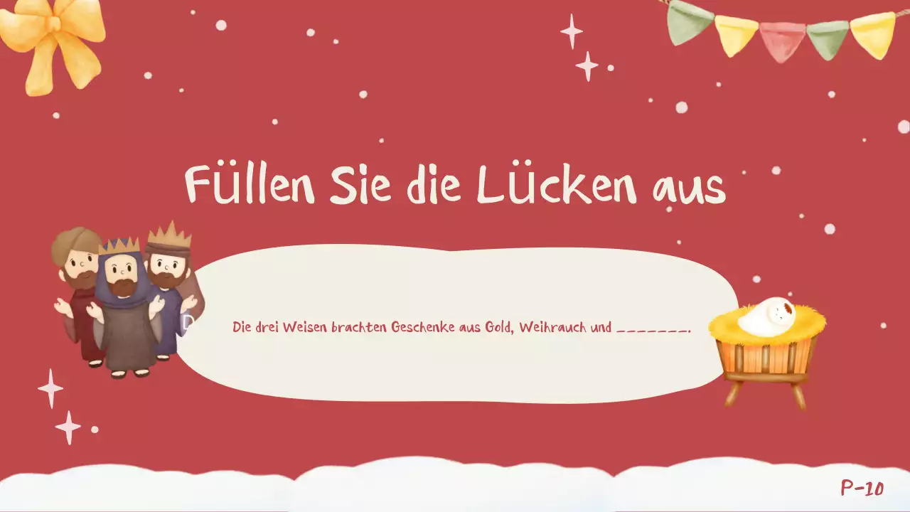 Rote festliche Weihnachtsquiz-Einladung