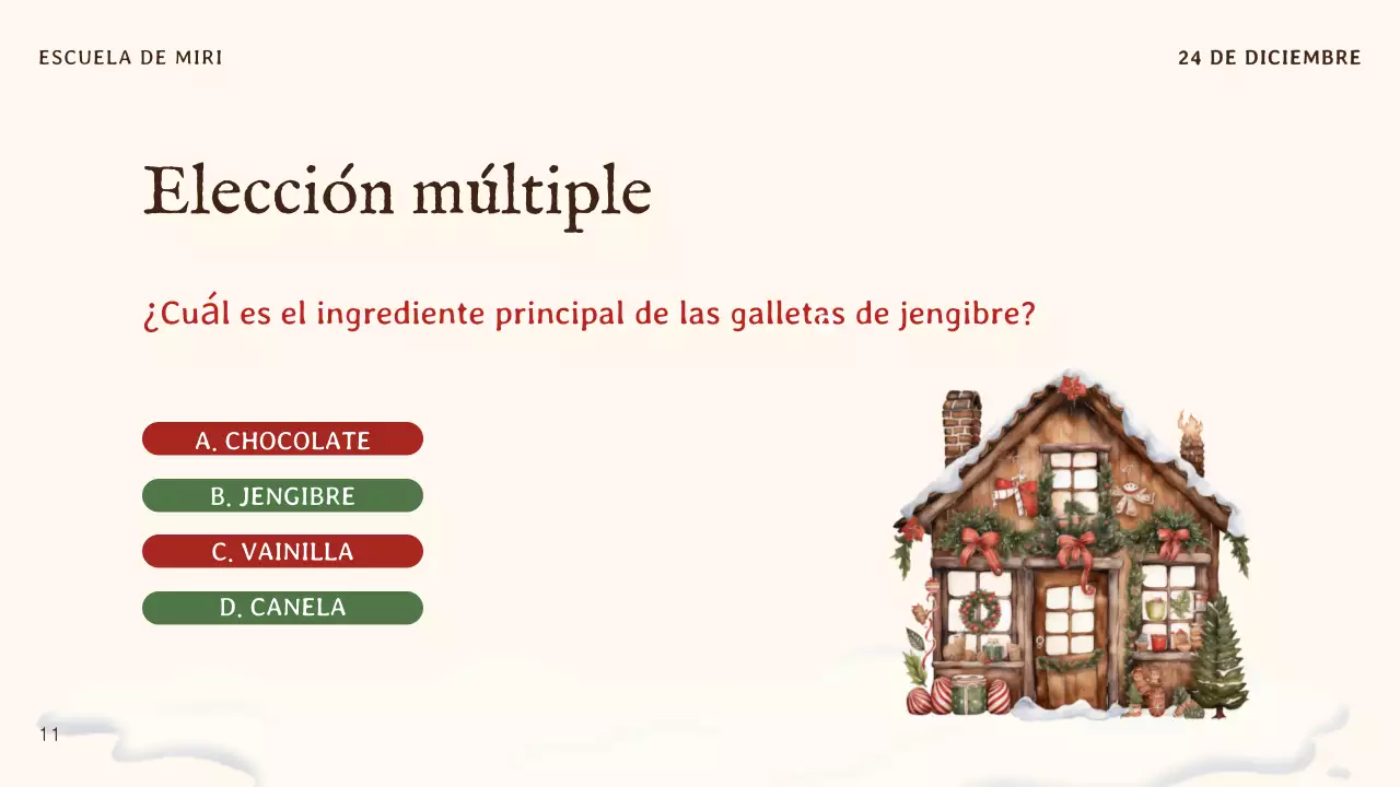 beige invitación tradicional de Navidad