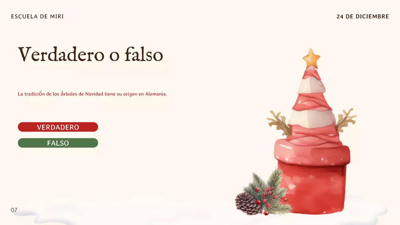 beige invitación tradicional de Navidad