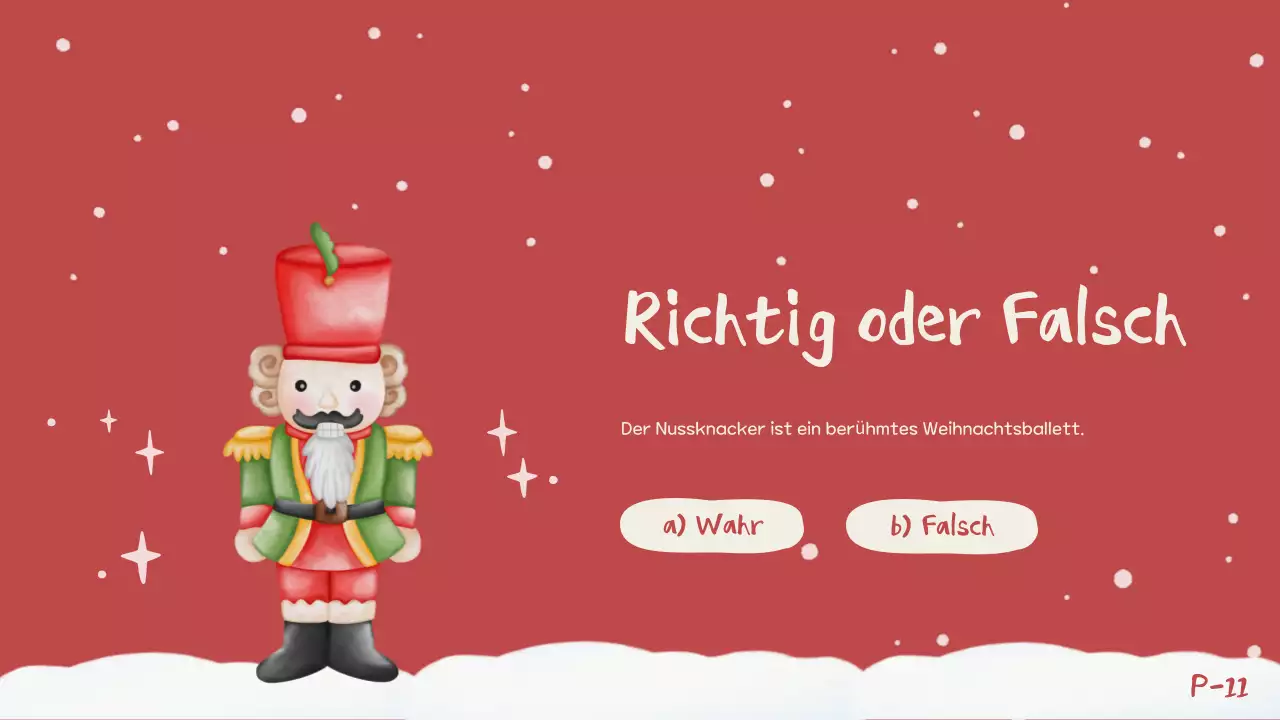 Rote festliche Weihnachtsquiz-Einladung