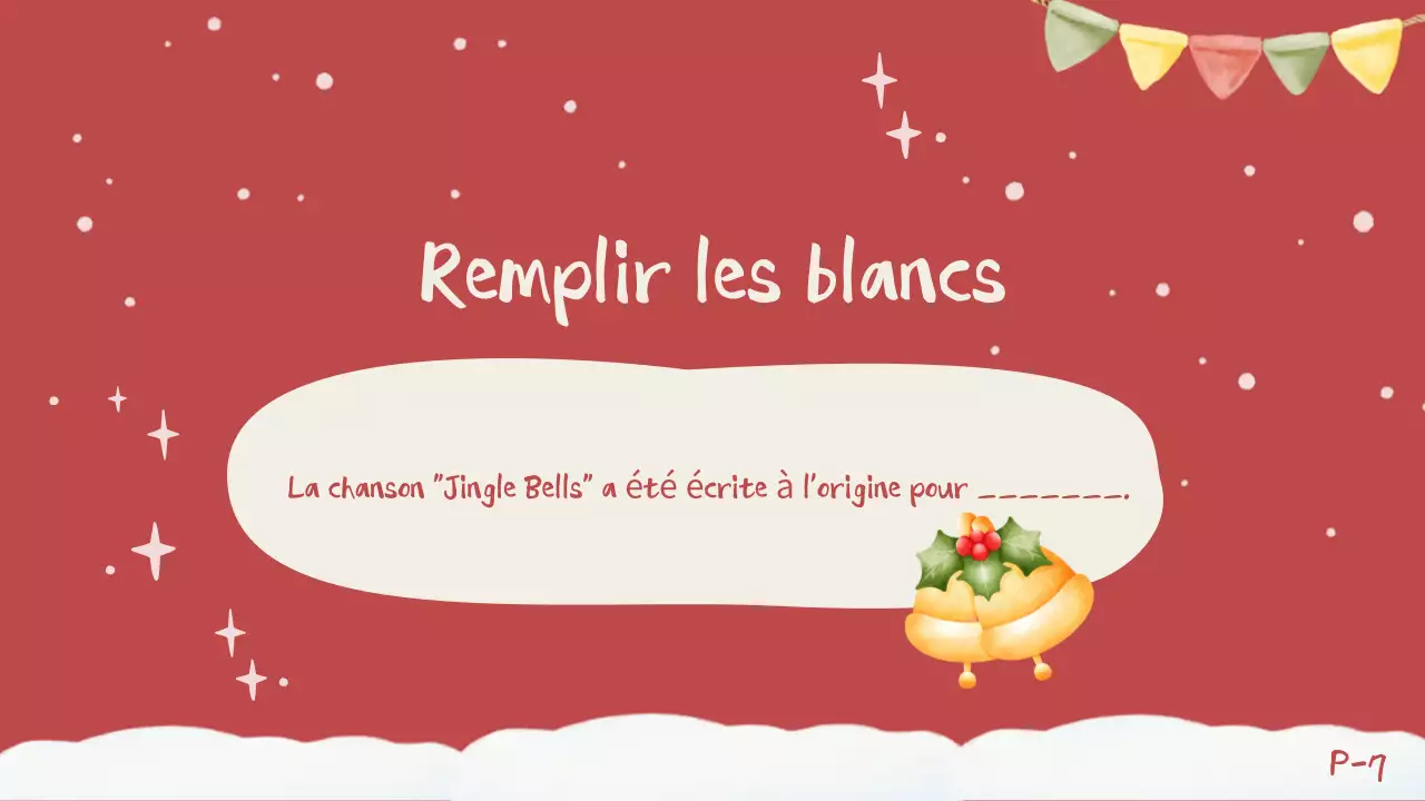 Invitation à un quiz de Noël festif rouge