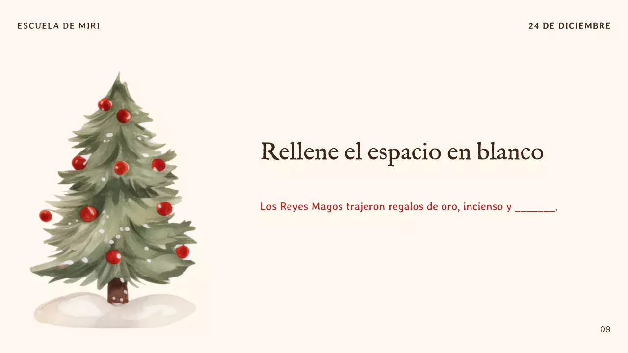 beige invitación tradicional de Navidad