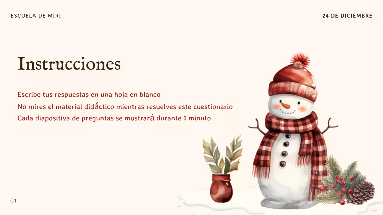 beige invitación tradicional de Navidad