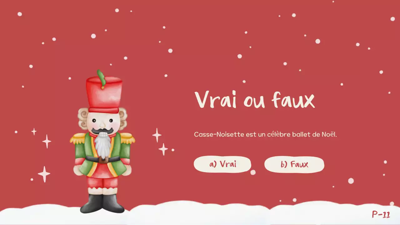 Invitation à un quiz de Noël festif rouge