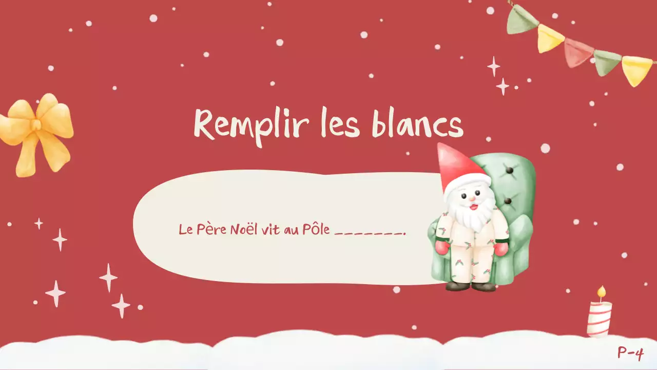 Invitation à un quiz de Noël festif rouge