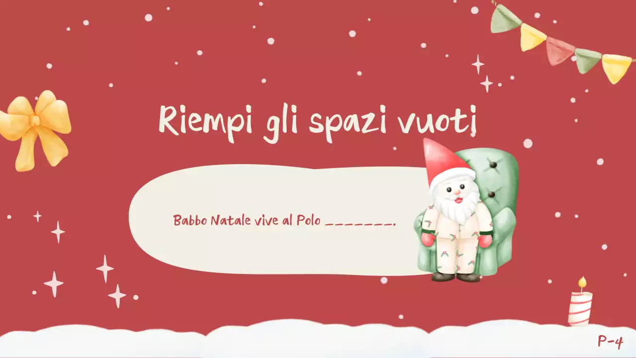 Invito a un quiz natalizio rosso e festoso