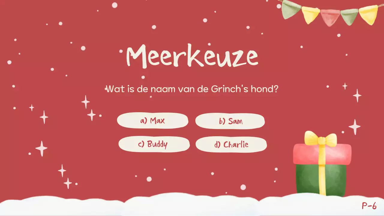 Uitnodiging rode feestelijke kerstquiz