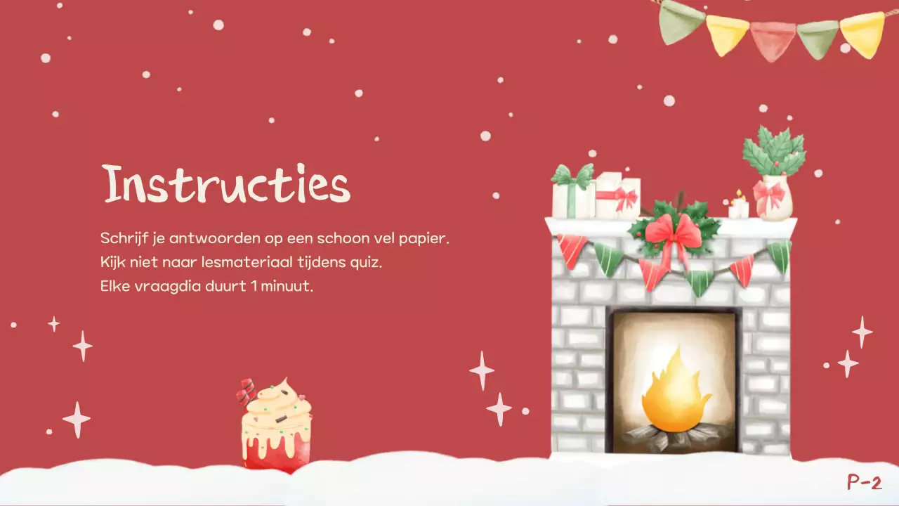 Uitnodiging rode feestelijke kerstquiz