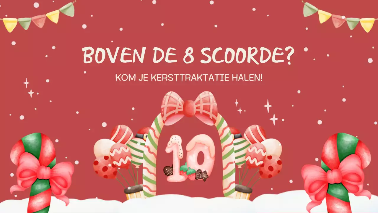 Uitnodiging rode feestelijke kerstquiz