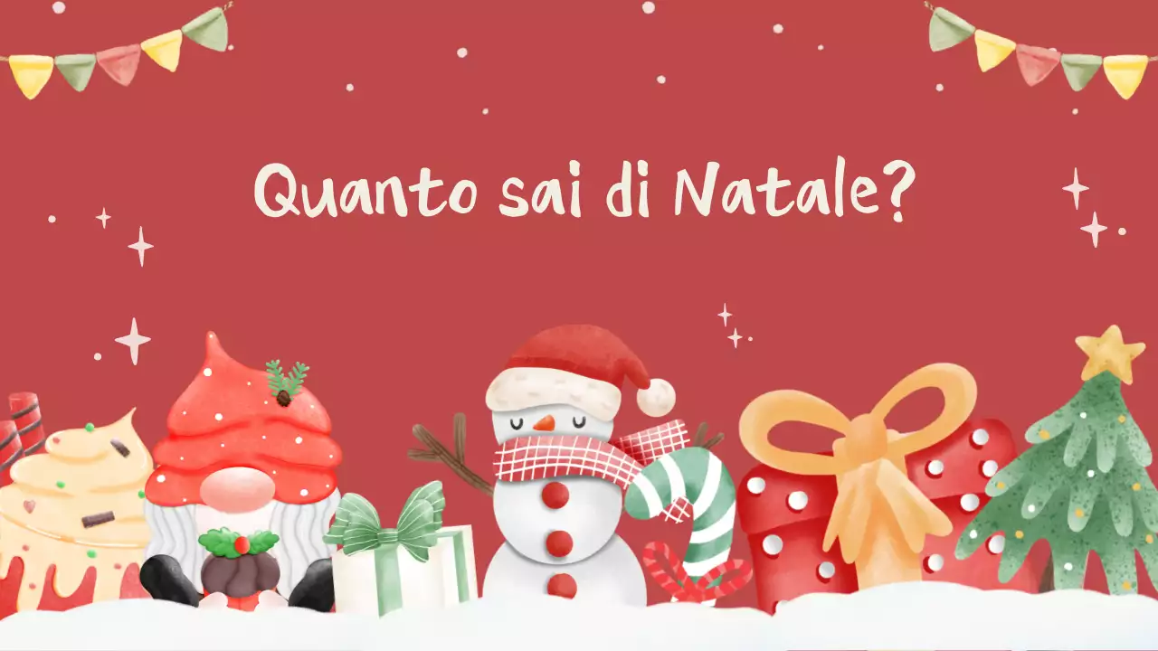 Invito a un quiz natalizio rosso e festoso