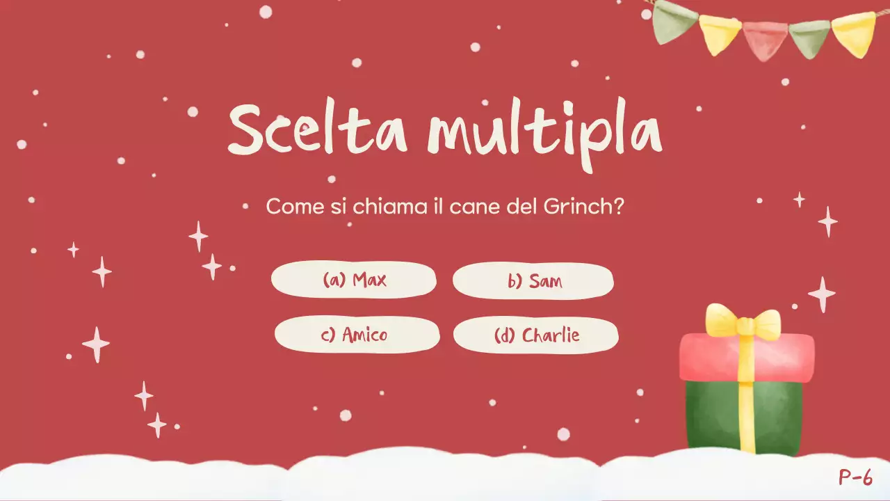 Invito a un quiz natalizio rosso e festoso