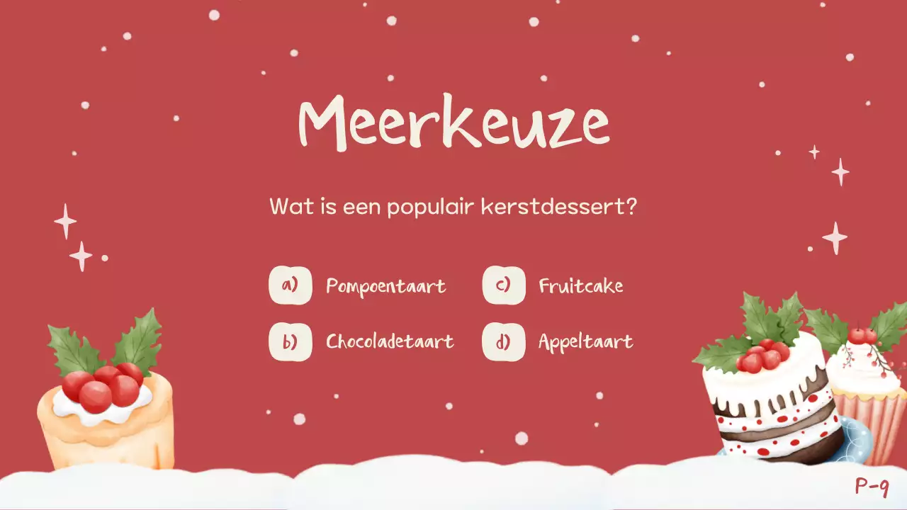 Uitnodiging rode feestelijke kerstquiz