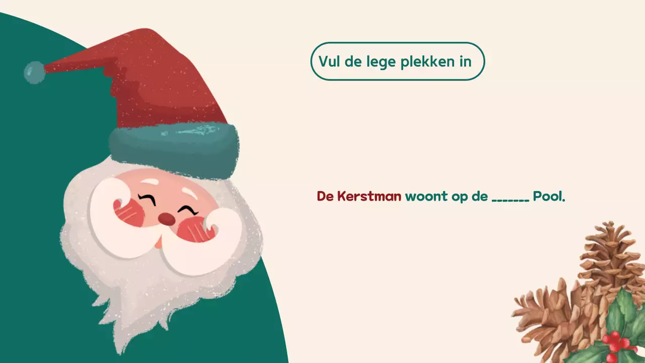 Rood Beige Illustratie Kerst Quiz