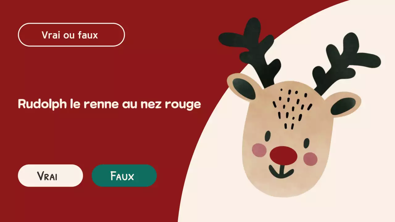 Red Beige Illustration Christmas Quiz