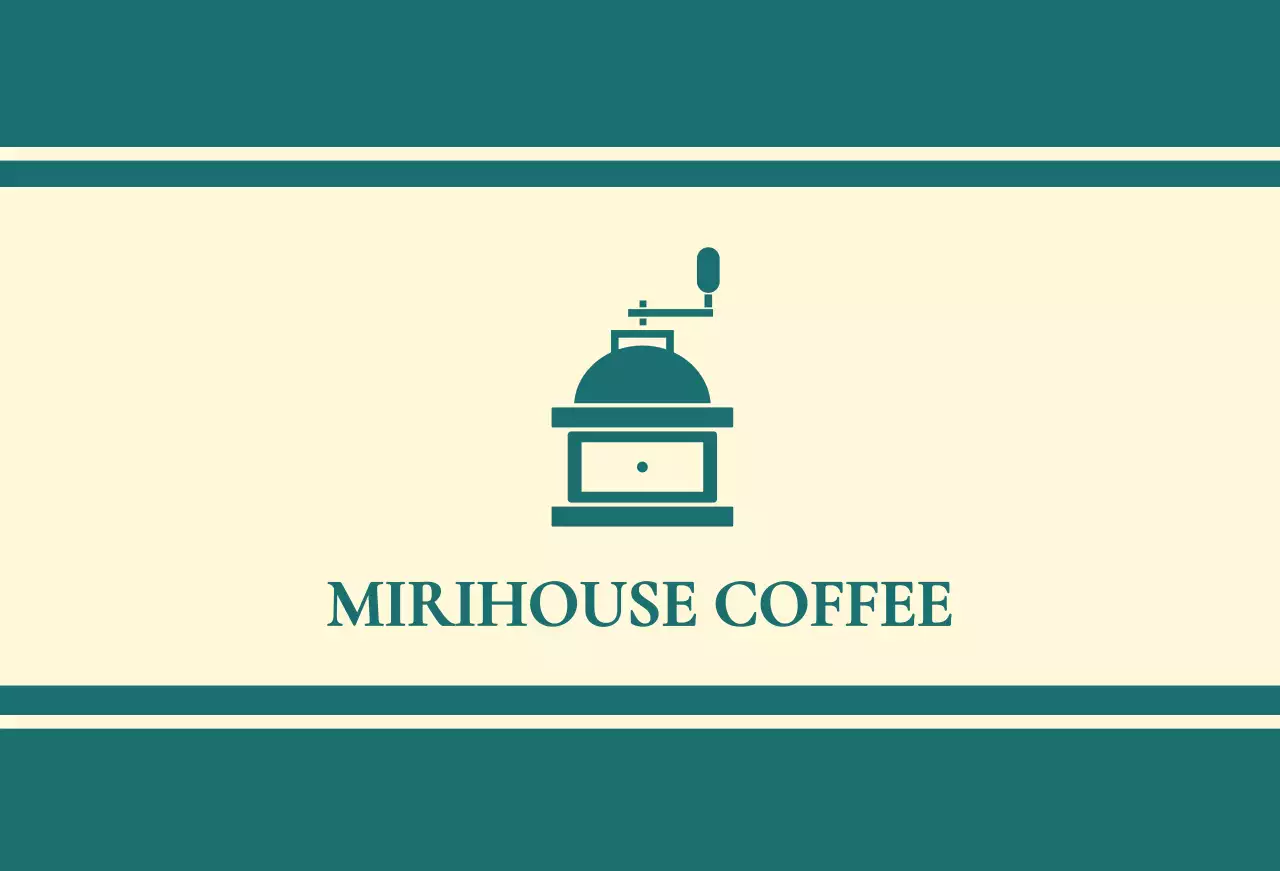 アイボリー シンプル コーヒー ロゴ