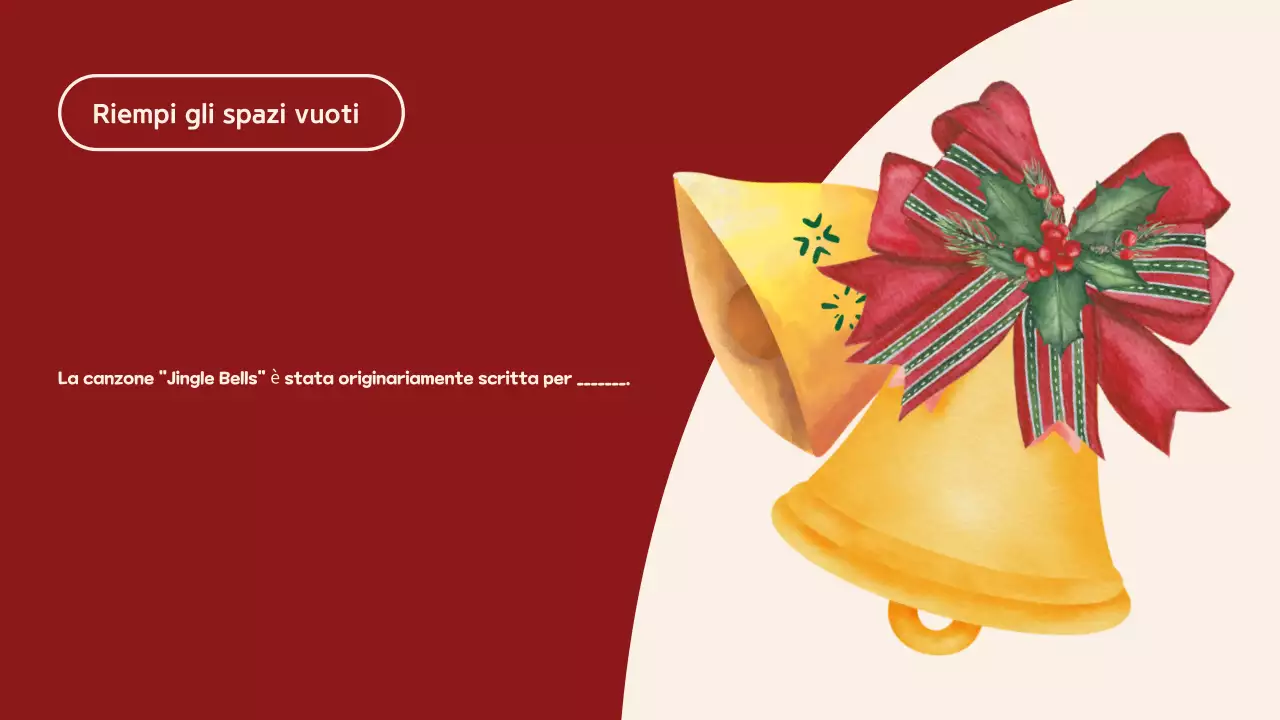 Quiz di Natale con illustrazione rosso-beige