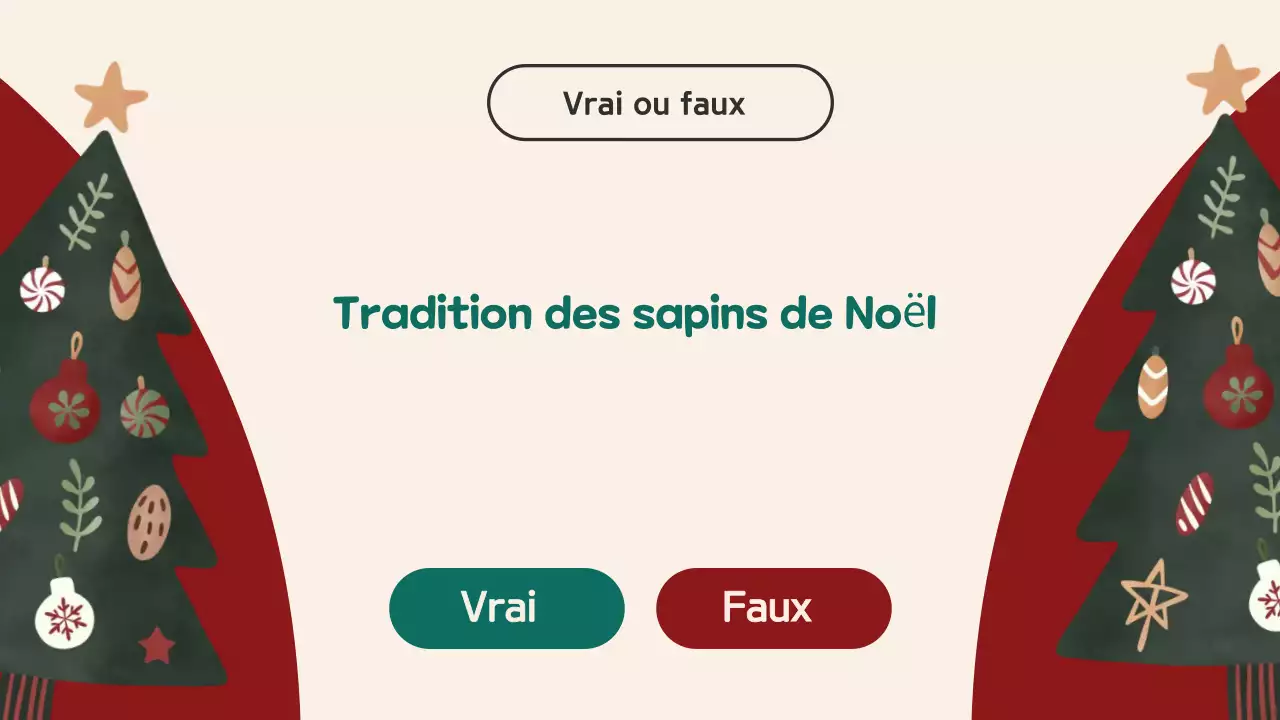 Red Beige Illustration Christmas Quiz