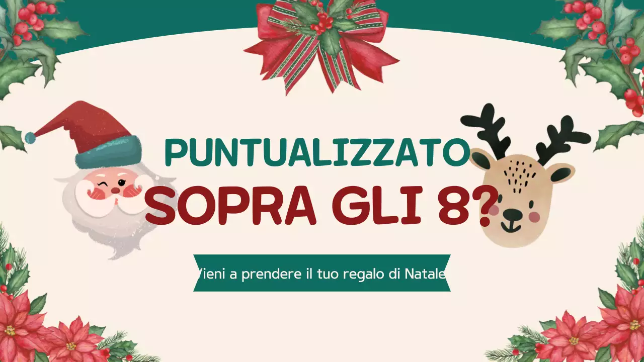 Quiz di Natale con illustrazione rosso-beige