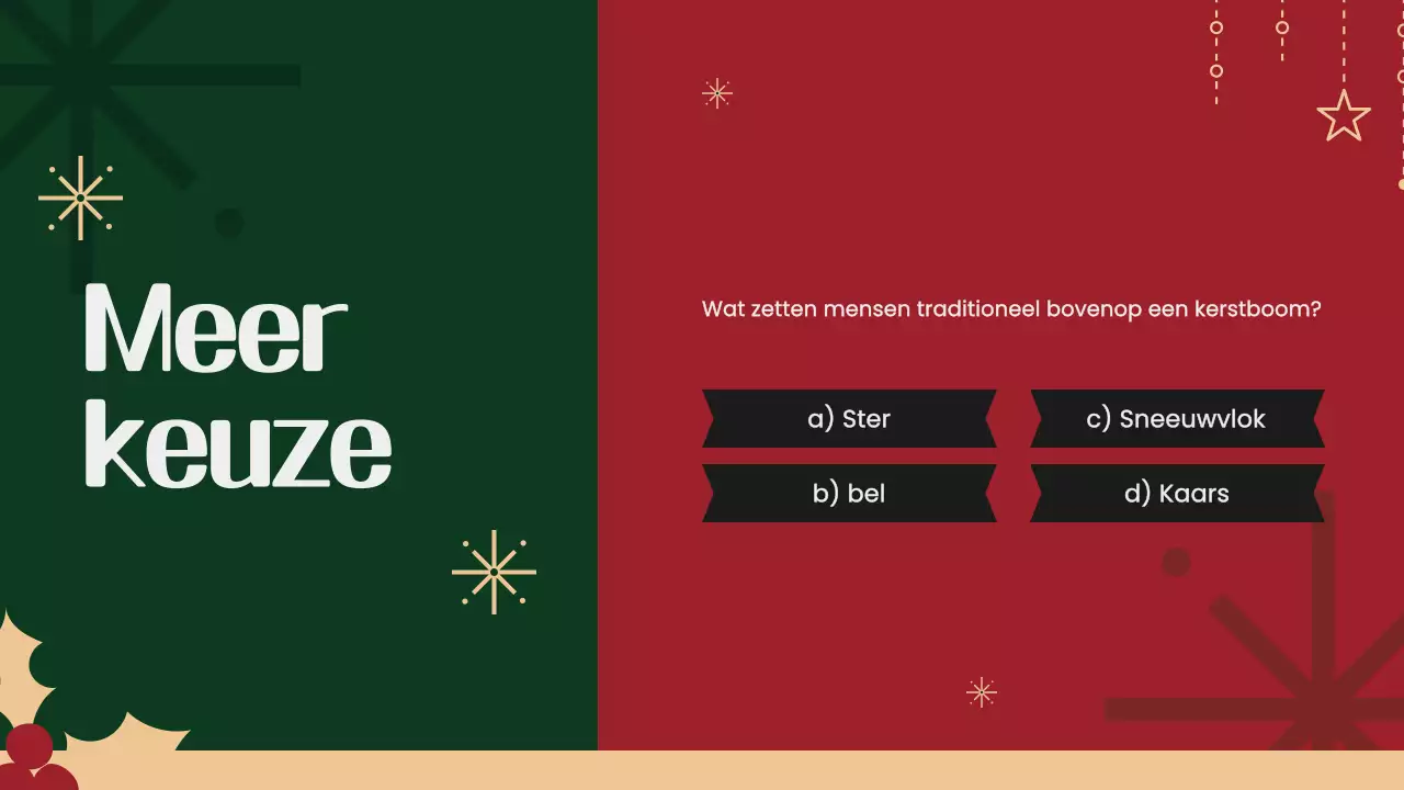 feestelijke groene kerstvragen