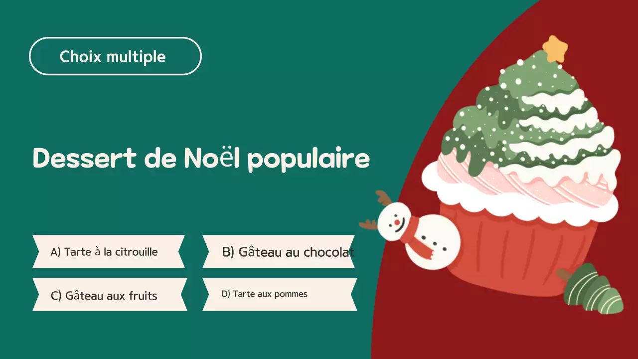 Red Beige Illustration Christmas Quiz