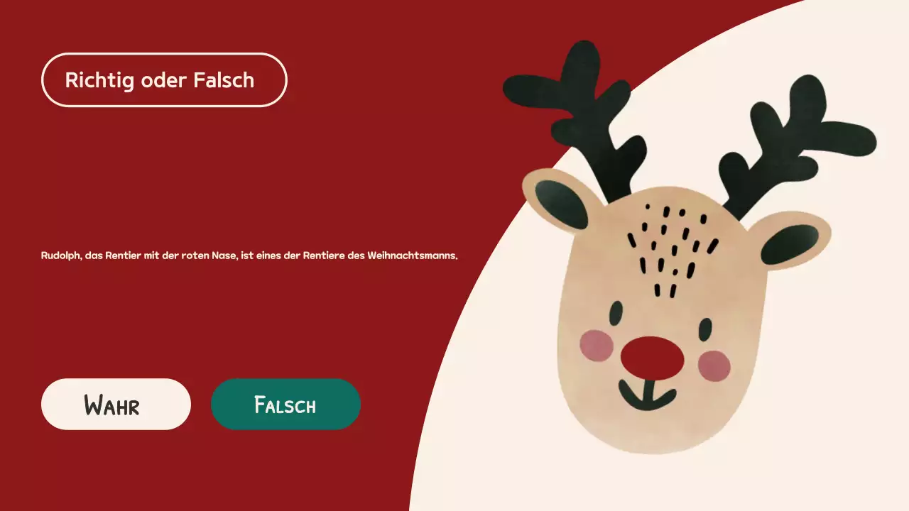 Red Beige Illustration Christmas Quiz