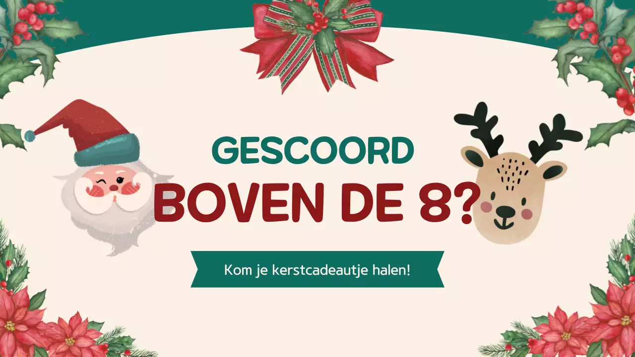 Rood Beige Illustratie Kerst Quiz